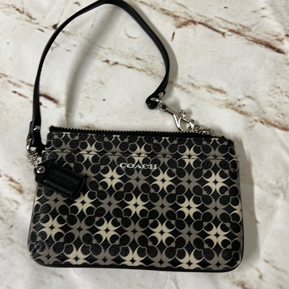 Coach zipper wristlet